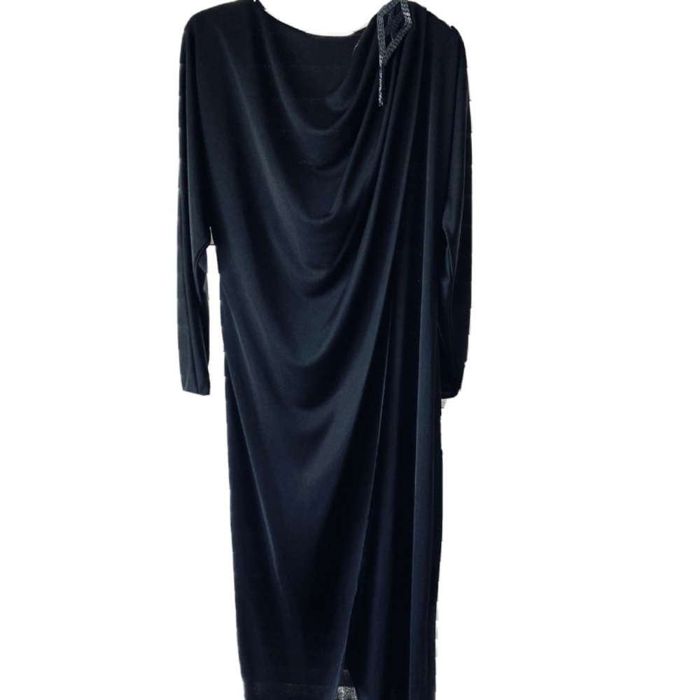 Michael Maiello Pat Richards Black High Neck Formal Beaded Dress Size 10